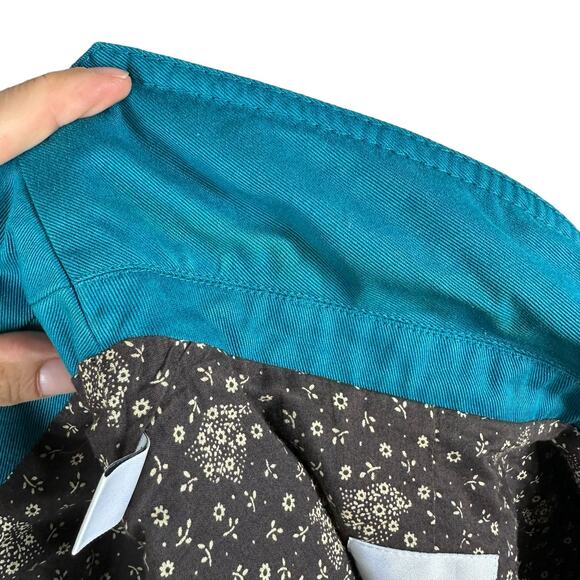 MOSCHINO Cheap and Chic Teal Cropped Short Sleeve Jacket Women's Size 4 - Picture 5 of 14